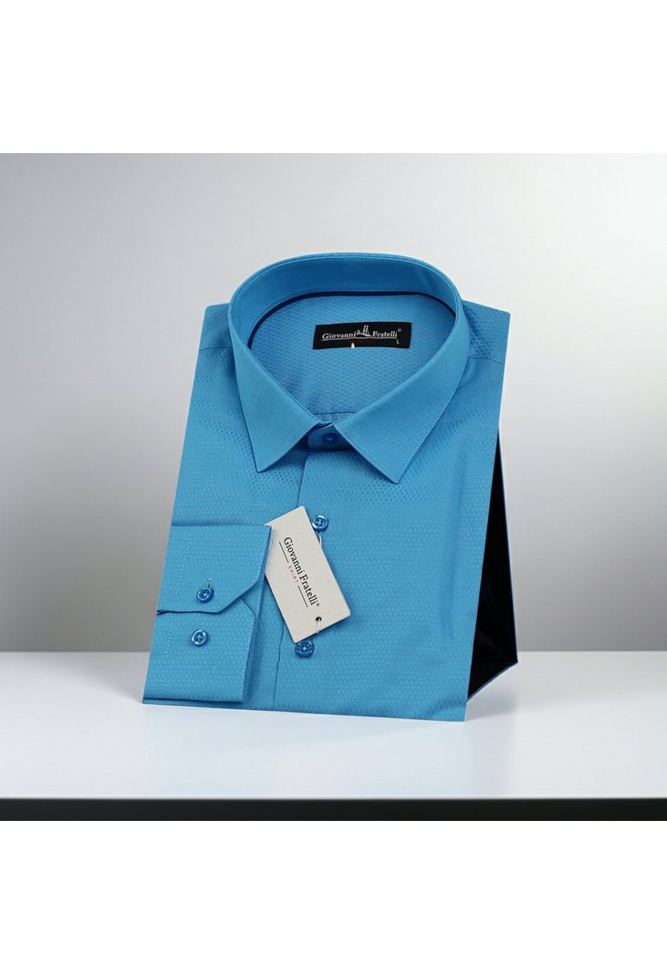 Slim Fit Uzun Kol Desenli Armürlü Jakar Erkek Gömlek 3GMK310125B18 - Giovanni Fratelli