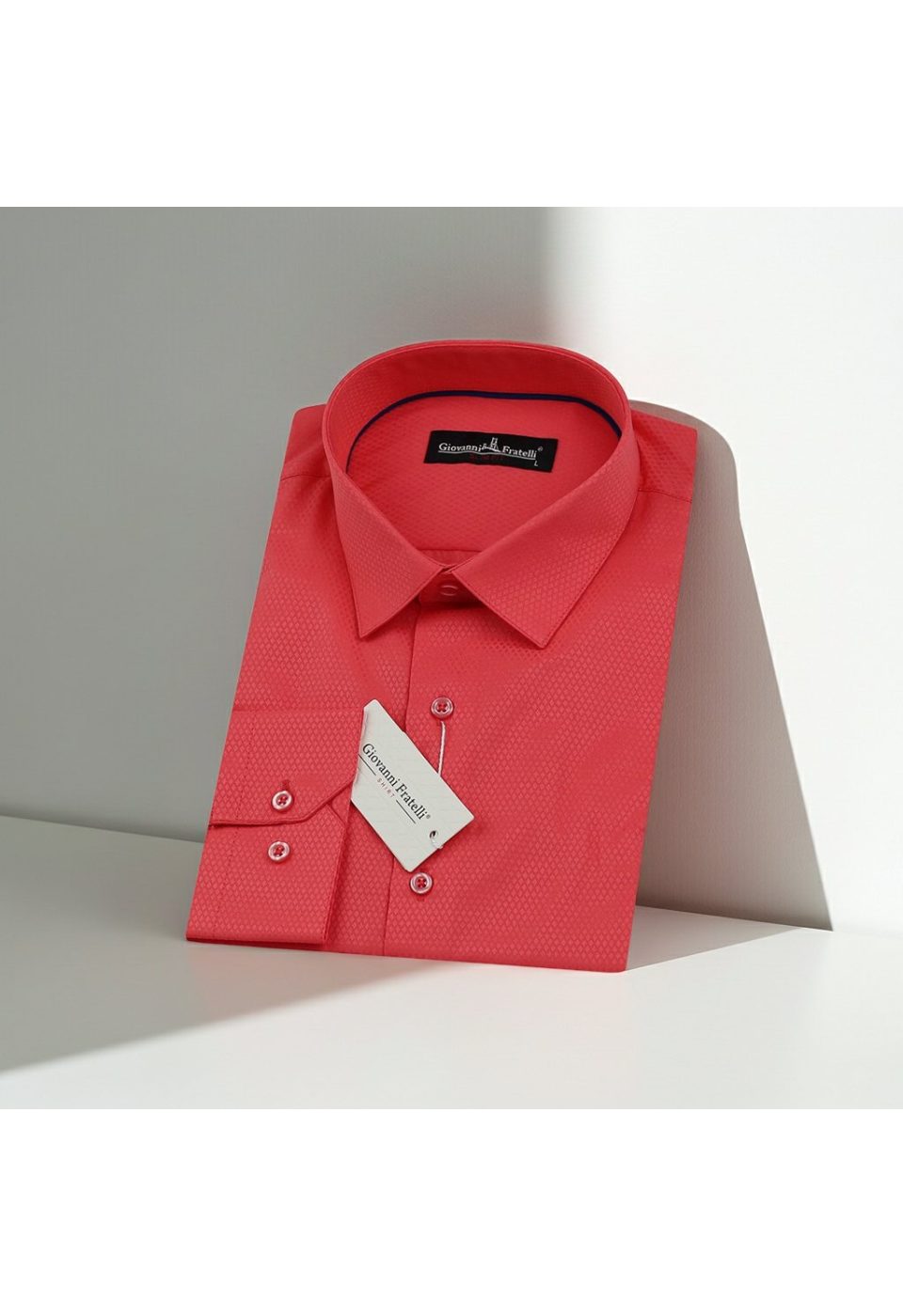 Slim Fit Uzun Kol Desenli Armürlü Jakar Erkek Gömlek 3GMK310125B35 - Giovanni Fratelli