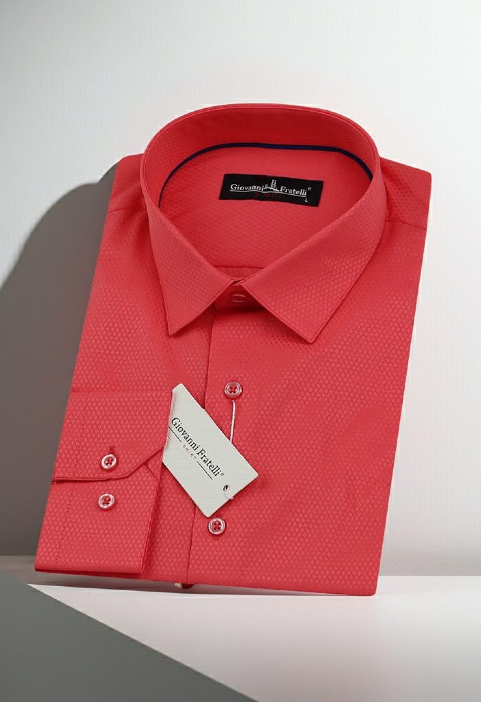 Slim Fit Uzun Kol Desenli Armürlü Jakar Erkek Gömlek 3GMK310125B35