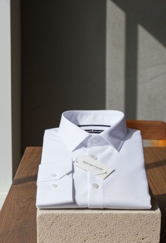 Slim Fit Uzun Kol Desenli Armürlü Jakar Erkek Gömlek 3GMK320141001