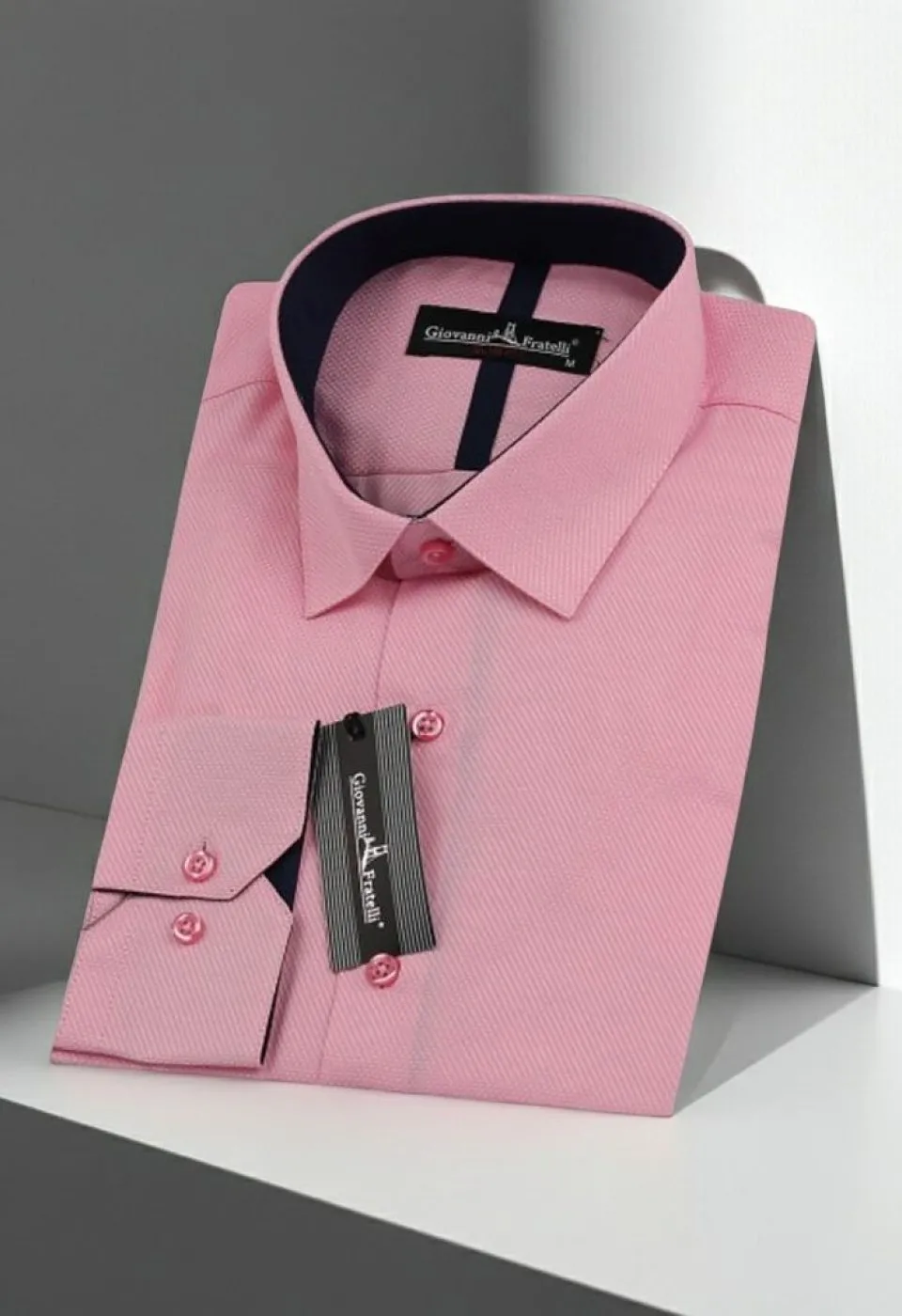 Slim Fit Uzun Kol DÜz Renk Diagonal Dokuma Lüks Erkek Gömlek 3GMK310153004