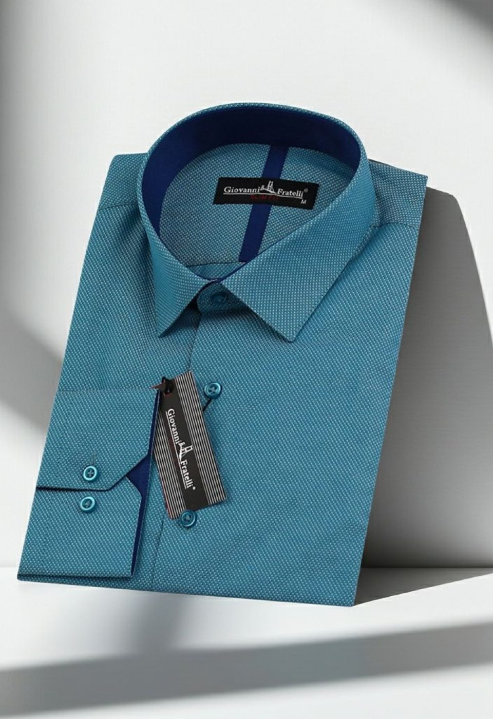 Slim Fit Uzun Kol DÜz Renk Diagonal Dokuma Lüks Erkek Gömlek 3GMK310153007