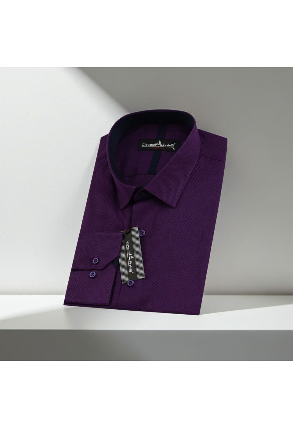 Slim Fit Uzun Kol DÜz Renk Diagonal Dokuma Lüks Erkek Gömlek 3GMK310153010 - Giovanni Fratelli
