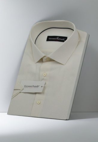 Slim Fit Kısa Kol Armürlü Jakar Erkek Gömlek 3GMK320183004
