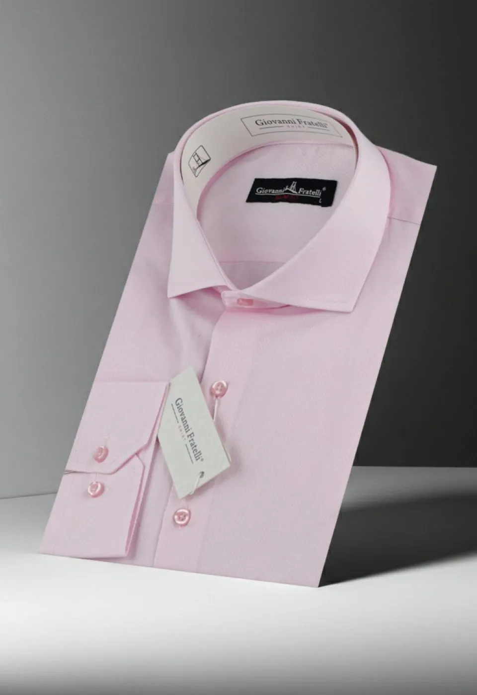 Slim Fit Uzun Kol Desenli İtalyan Yaka Jakar Erkek Gömlek 3GMK320204005