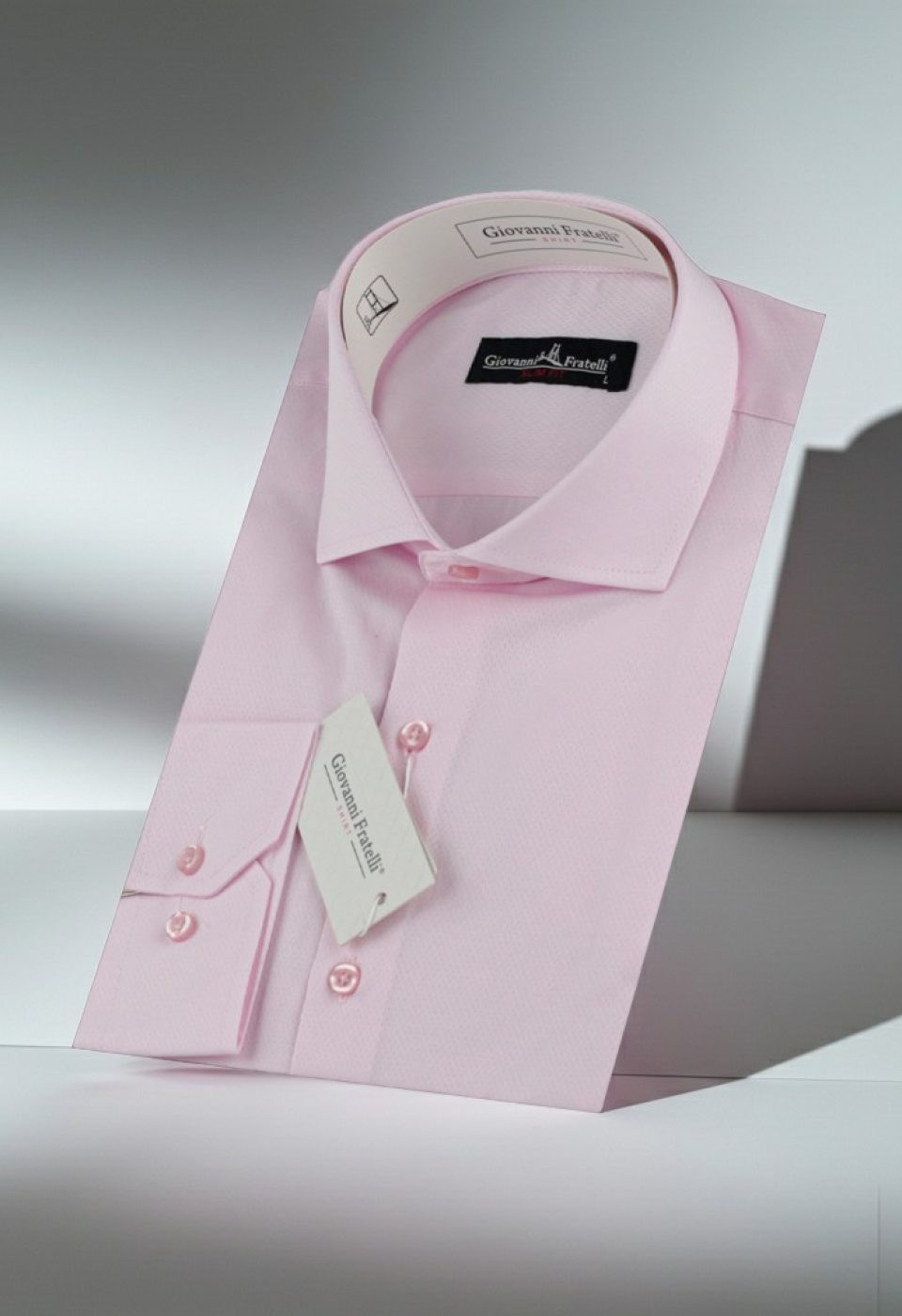Slim Fit Uzun Kol Desenli İtalyan Yaka Jakar Erkek Gömlek 3GMK320204005 - Giovanni Fratelli