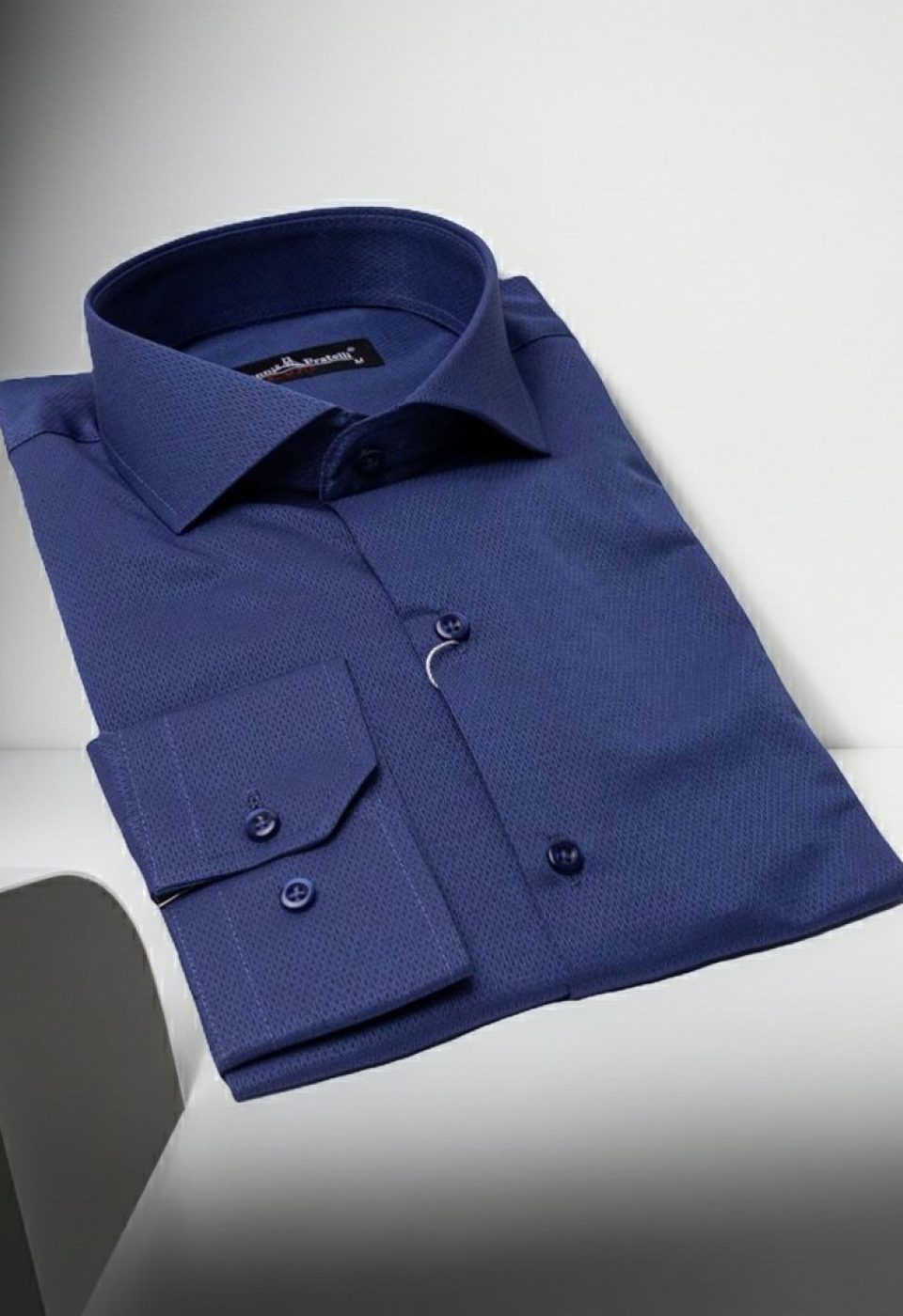 Slim Fit Uzun Kol Desenli İtalyan Yaka Jakar Erkek Gömlek 3GMK320204007