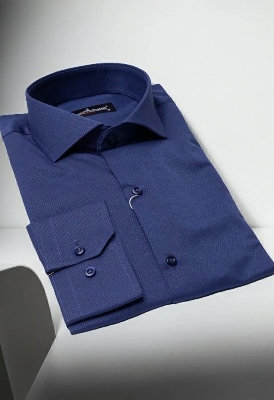 Slim Fit Uzun Kol Desenli İtalyan Yaka Jakar Erkek Gömlek 3GMK320204007