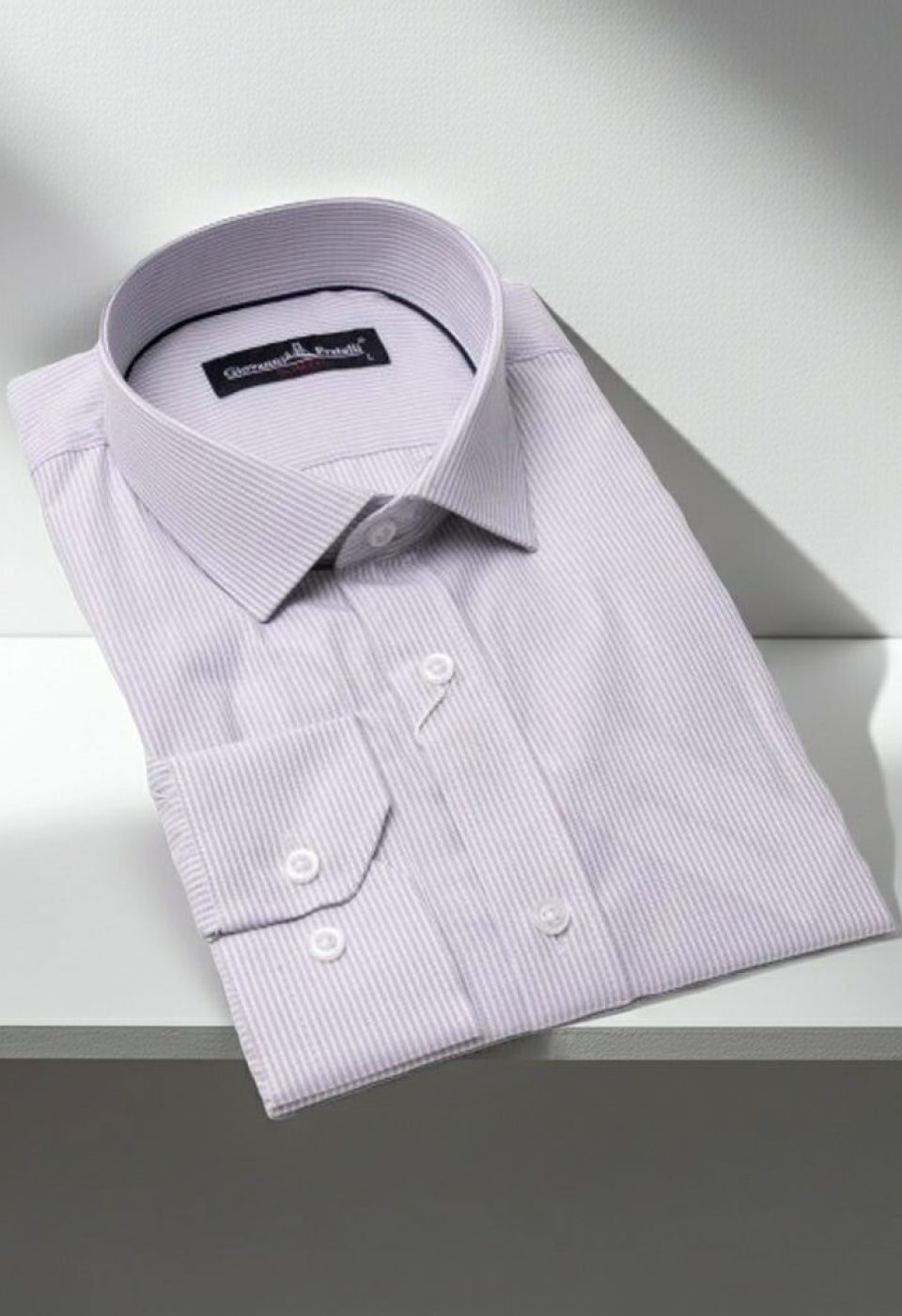 Slim Fit Uzun Kol Çizgili Erkek Gömlek 3GMK310235003