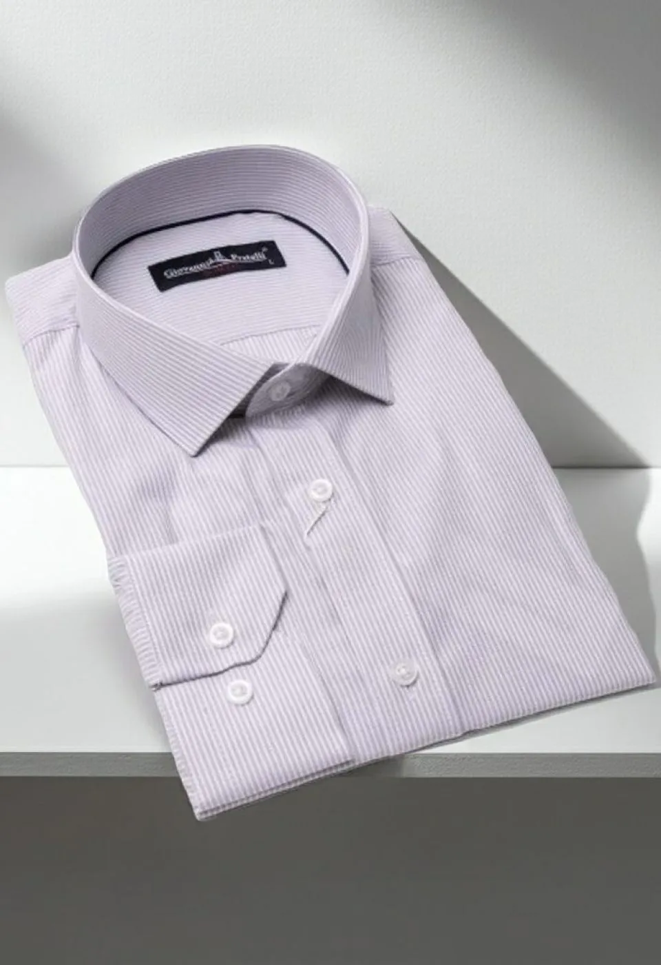 Slim Fit Uzun Kol Çizgili Erkek Gömlek 3GMK310235003