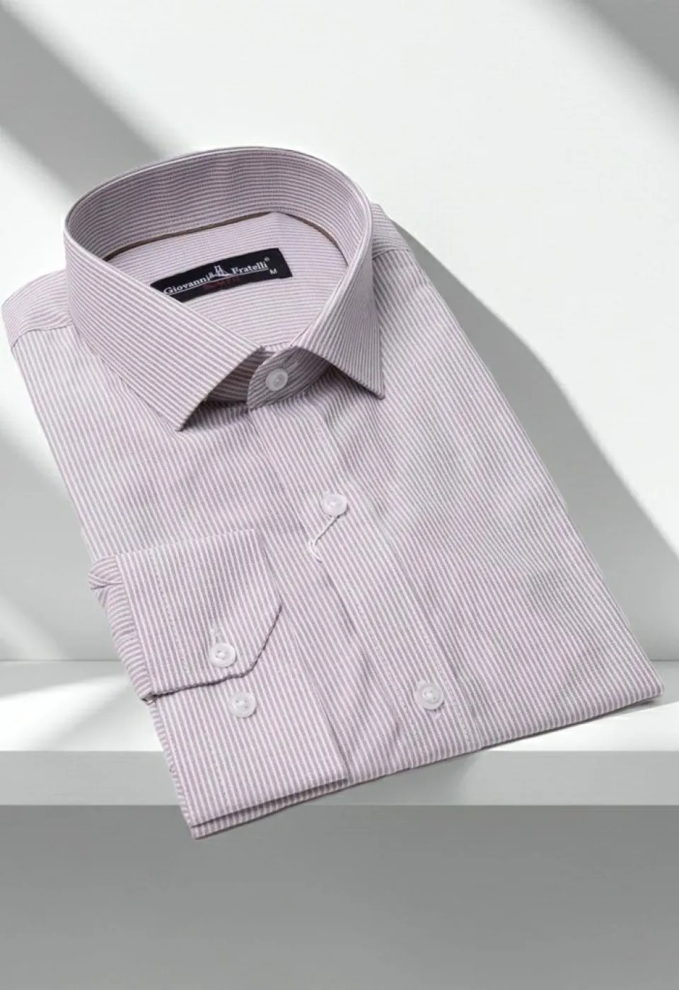 Slim Fit Uzun Kol Çizgili Erkek Gömlek 3GMK310235005