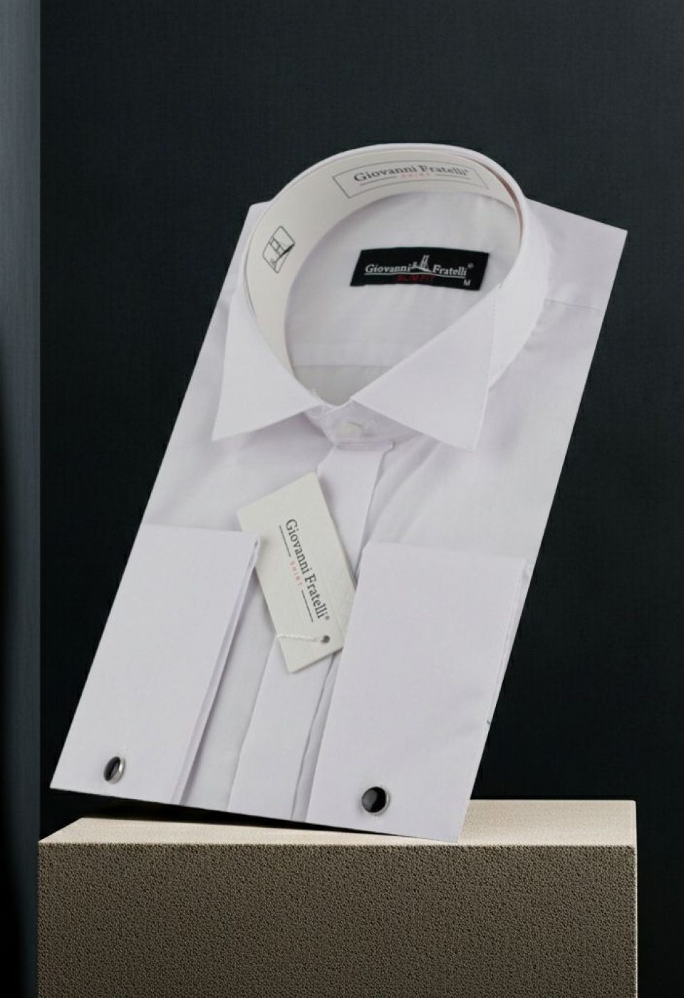 Beyaz Slim Fit Düz Renk Kol Düğmeli Ata Yaka Erkek Gömlek 3GMK380300BYZ