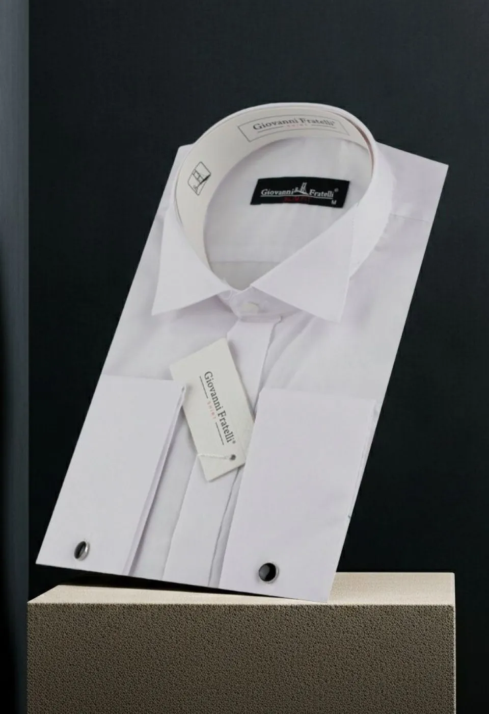 Beyaz Slim Fit Düz Renk Kol Düğmeli Ata Yaka Erkek Gömlek 3GMK380300BYZ