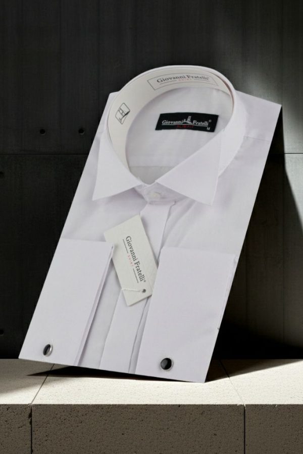 Beyaz Slim Fit Düz Renk Kol Düğmeli Ata Yaka Erkek Gömlek 3GMK380300BYZ
