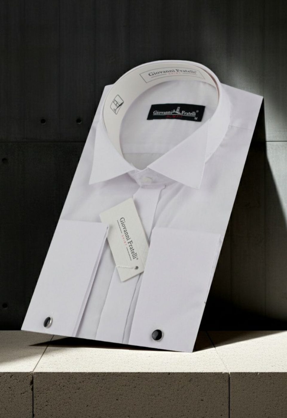 Beyaz Slim Fit Düz Renk Kol Düğmeli Ata Yaka Erkek Gömlek 3GMK380300BYZ