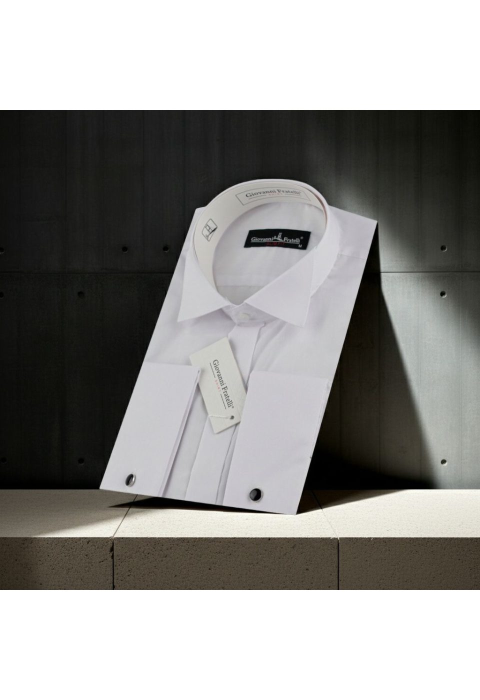 Beyaz Slim Fit Düz Renk Kol Düğmeli Ata Yaka Erkek Gömlek 3GMK380300BYZ - Giovanni Fratelli