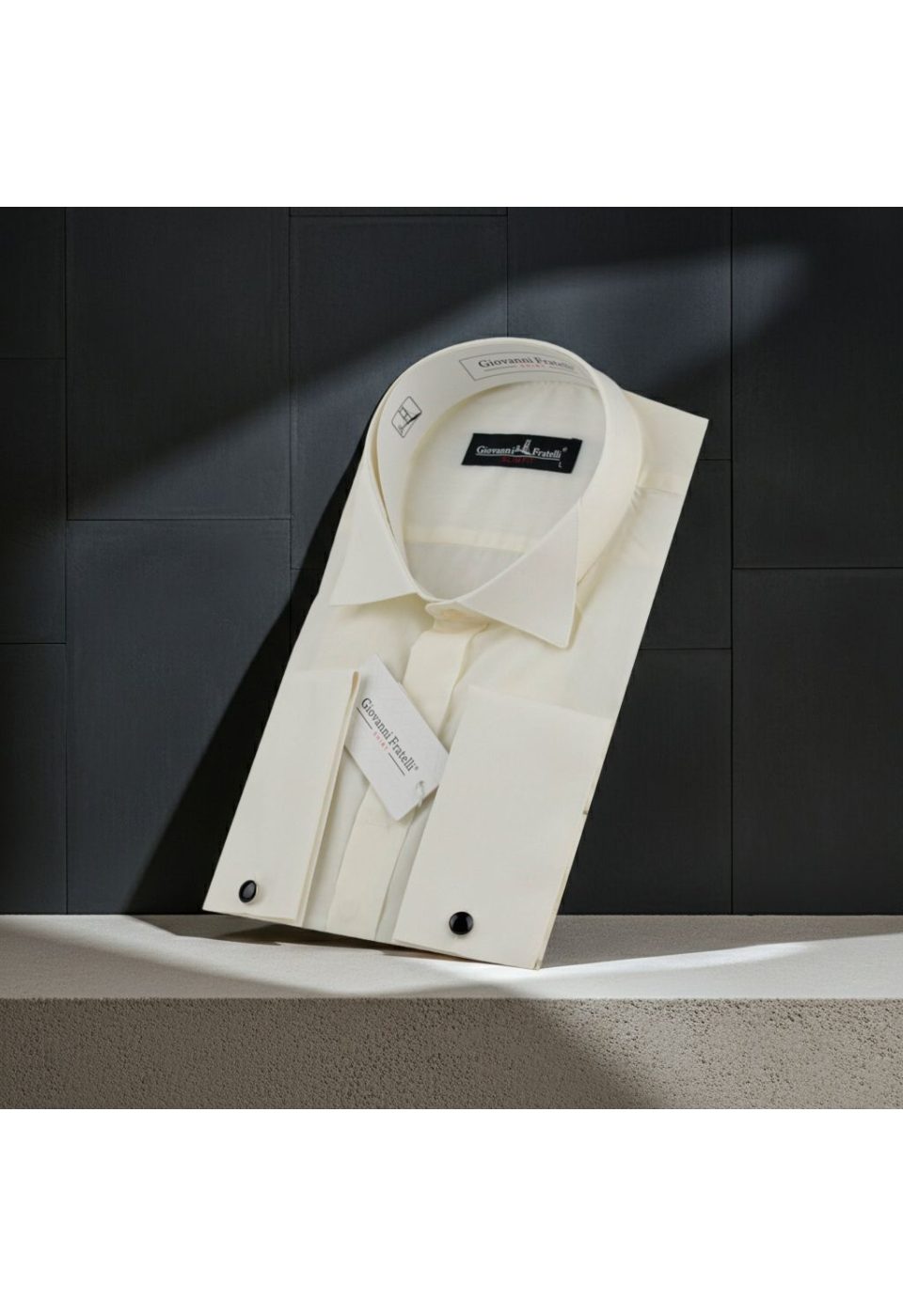 Şampanya Slim Fit Düz Renk Kol Düğmeli Ata Yaka Erkek Gömlek 3GMK380300SAM - Giovanni Fratelli