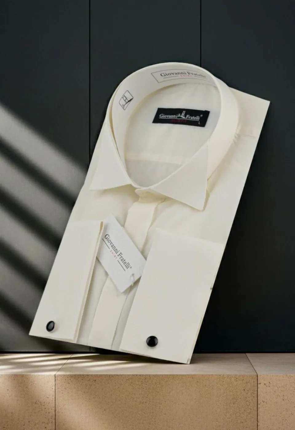 Şampanya Slim Fit Düz Renk Kol Düğmeli Ata Yaka Erkek Gömlek 3GMK380300SAM