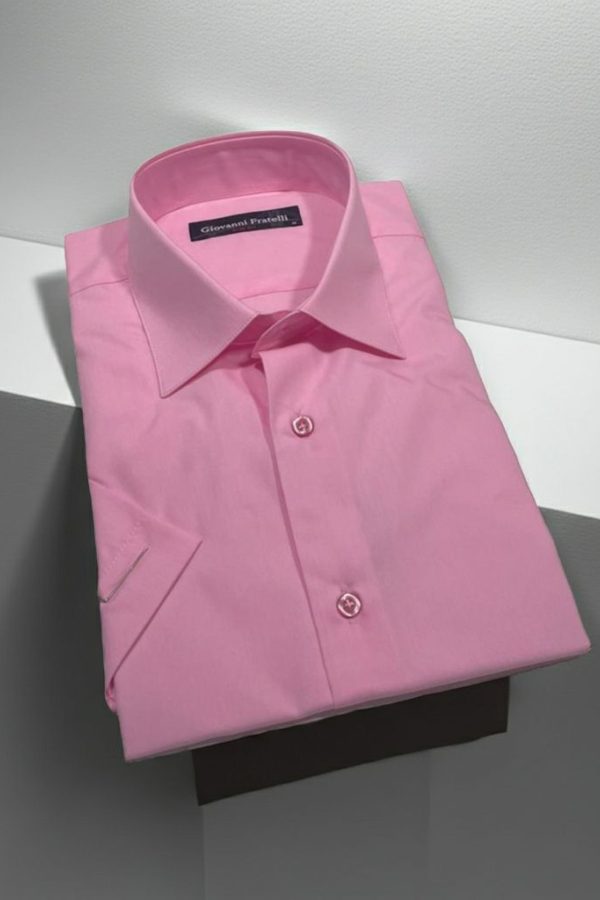 Slim Fit Kısa Kol Düz Renk Erkek Gömlek 3GMK330300018 - Giovanni Fratelli