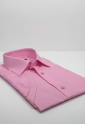 Slim Fit Kısa Kol Düz Renk Erkek Gömlek 3GMK330300018