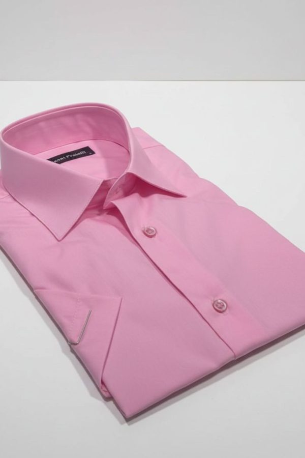 Slim Fit Kısa Kol Düz Renk Erkek Gömlek 3GMK330300018