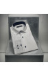 Beyaz Slim Fit Uzun Kol Düz Renk Mini Yaka Erkek Gömlek 3GMK310309BYZ