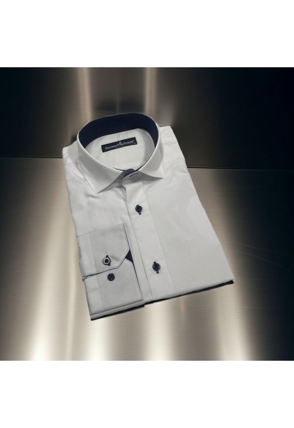 Beyaz Slim Fit Uzun Kol Düz Renk Mini Yaka Erkek Gömlek 3GMK310309BYZ - Giovanni Fratelli
