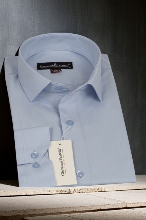8 Drop Slim Fit Uzun Kol Düz Renk Erkek Gömlek 3GMK310312002