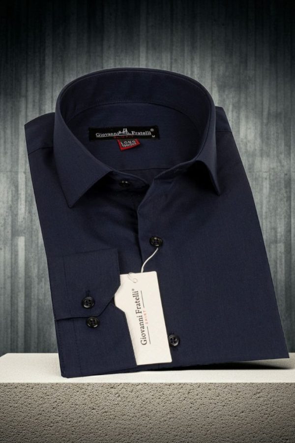 8 Drop Slim Fit Uzun Kol Düz Renk Erkek Gömlek 3GMK310312003