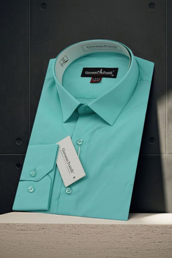 8 Drop Slim Fit Uzun Kol Düz Renk Erkek Gömlek 3GMK310312008