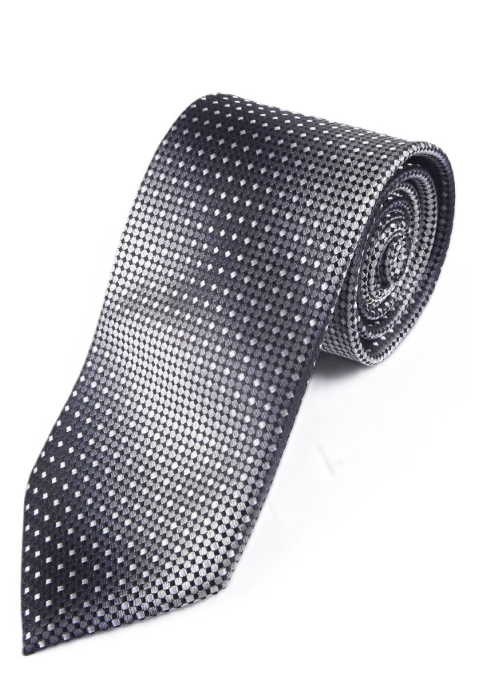 Siyah Gri Baklava Dokulu Jacquard Erkek Kravat 3AKS001028001