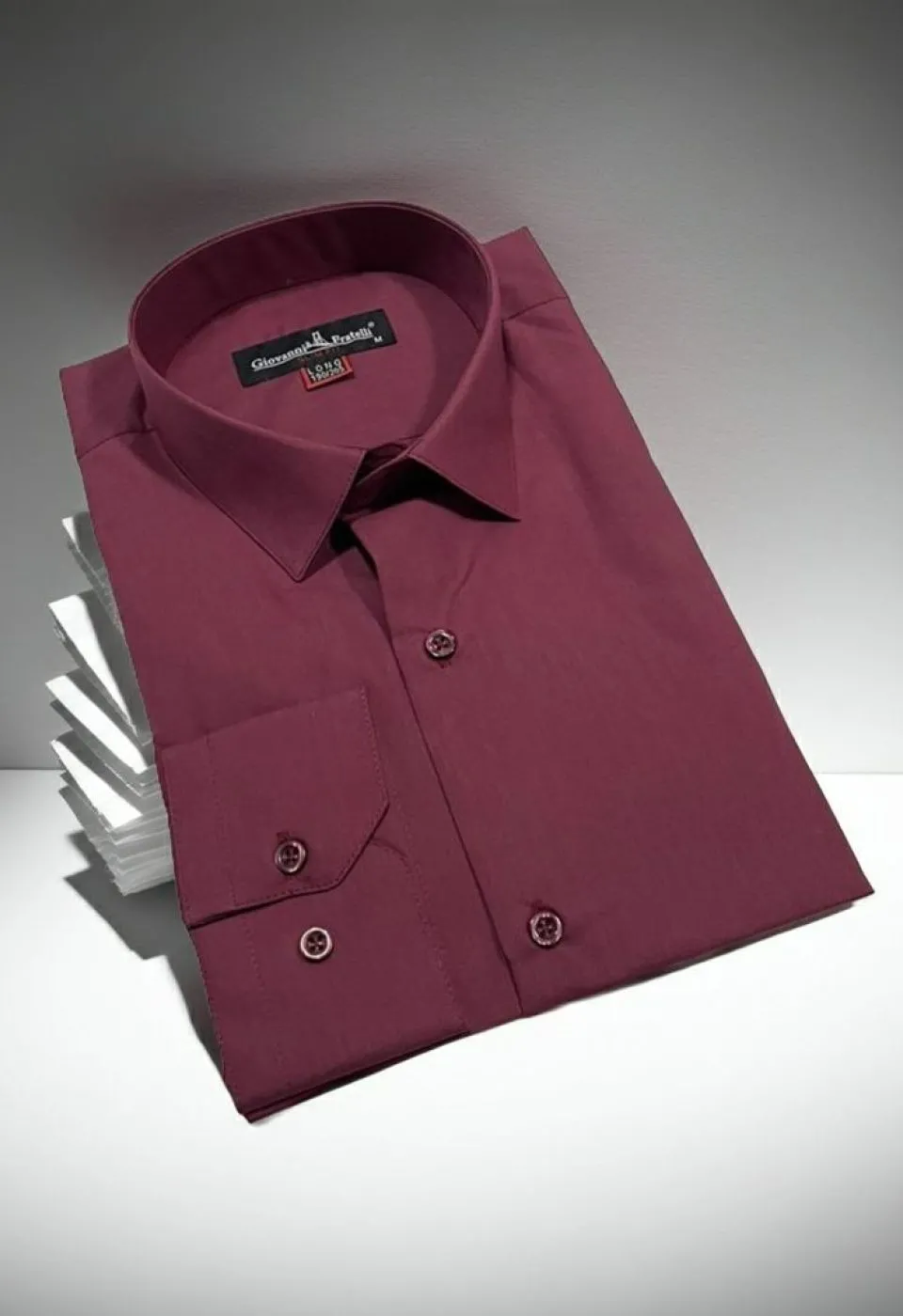 8 Drop Slim Fit Uzun Kol Düz Renk Erkek Gömlek 3GMK310312010 - Giovanni Fratelli