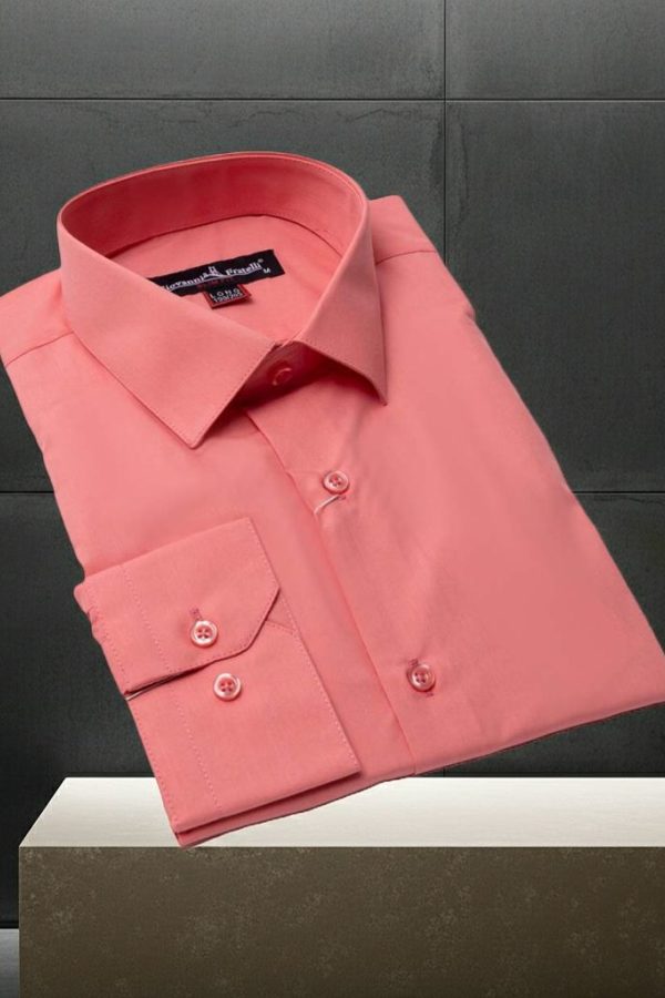 8 Drop Slim Fit Uzun Kol Düz Renk Erkek Gömlek 3GMK310312012