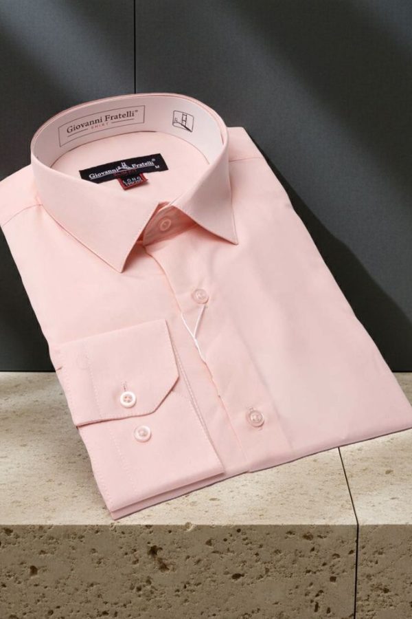 8 Drop Slim Fit Uzun Kol Düz Renk Erkek Gömlek 3GMK310312013