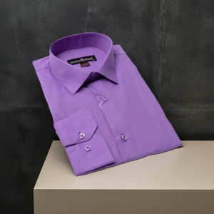 8 Drop Slim Fit Uzun Kol Düz Renk Erkek Gömlek 3GMK310312015