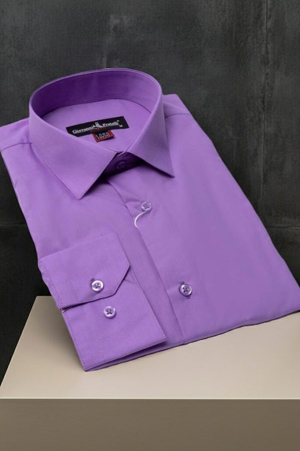 8 Drop Slim Fit Uzun Kol Düz Renk Erkek Gömlek 3GMK310312015