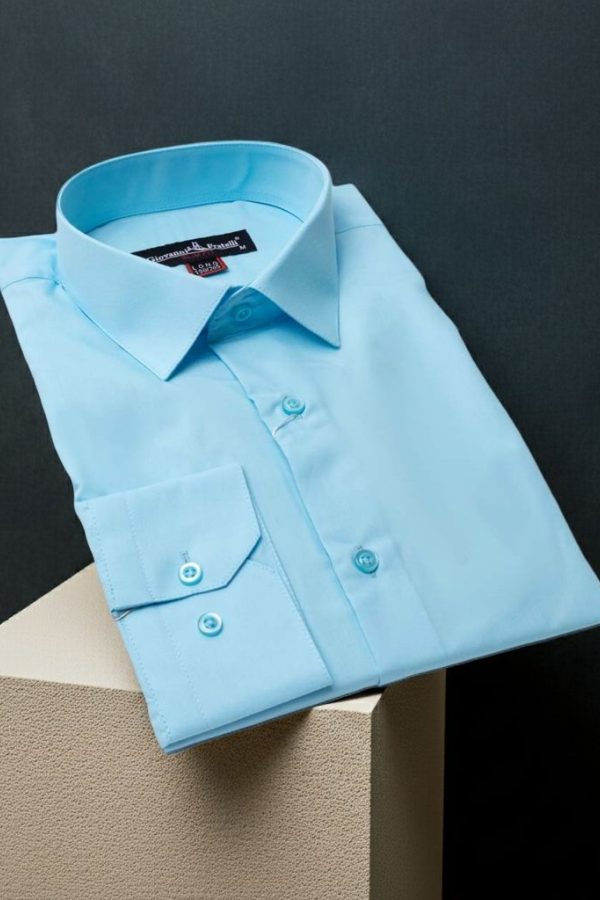 8 Drop Slim Fit Uzun Kol Düz Renk Erkek Gömlek 3GMK310312018 - Giovanni Fratelli