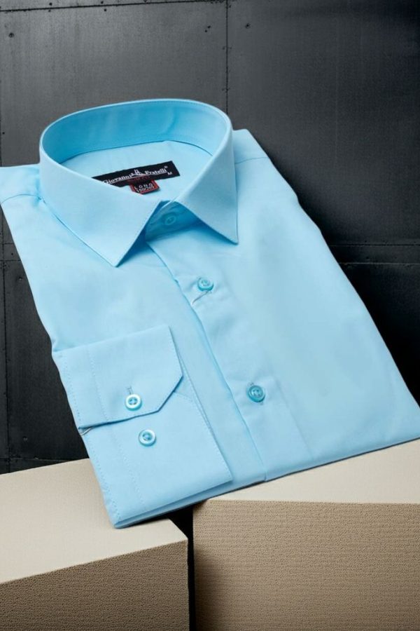 8 Drop Slim Fit Uzun Kol Düz Renk Erkek Gömlek 3GMK310312018 - Giovanni Fratelli