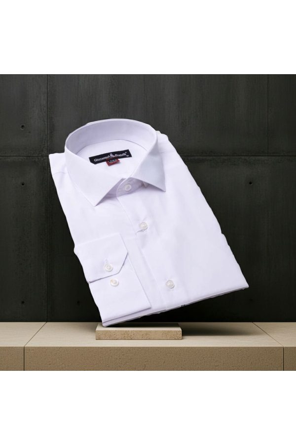 8 Drop Slim Fit Uzun Kol Düz Renk Erkek Gömlek 3GMK310312BYZ - Giovanni Fratelli