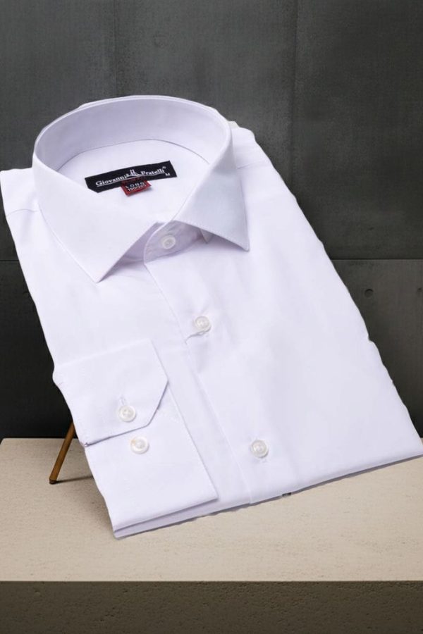 8 Drop Slim Fit Uzun Kol Düz Renk Erkek Gömlek 3GMK310312BYZ - Giovanni Fratelli