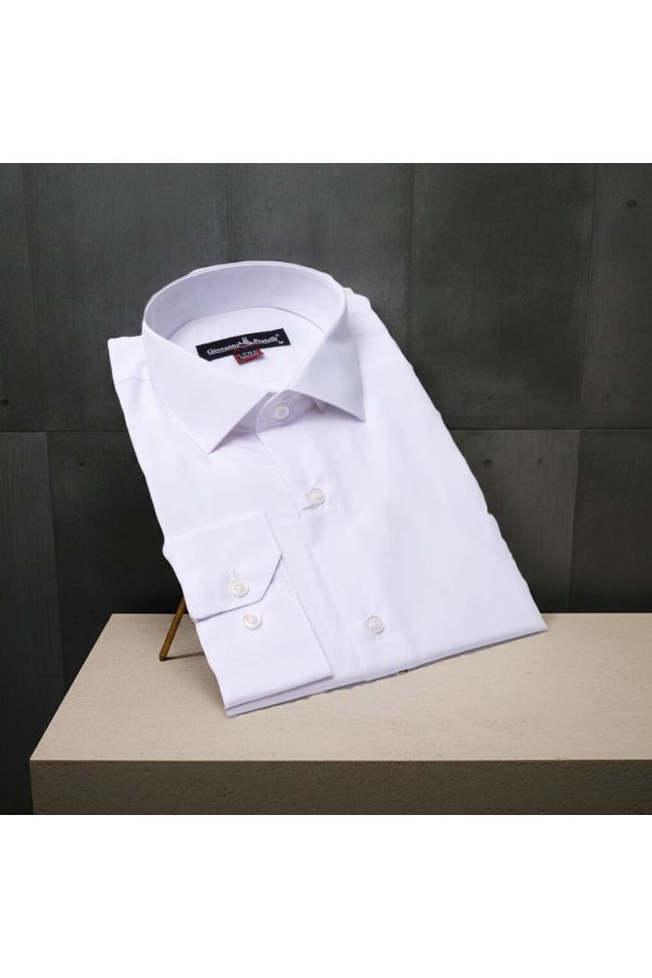 8 Drop Slim Fit Uzun Kol Düz Renk Erkek Gömlek 3GMK310312BYZ - Giovanni Fratelli
