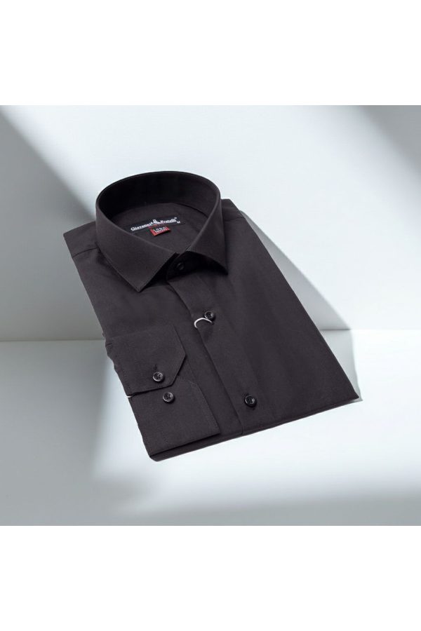 8 Drop Slim Fit Uzun Kol Düz Renk Erkek Gömlek 3GMK310312SYH - Giovanni Fratelli