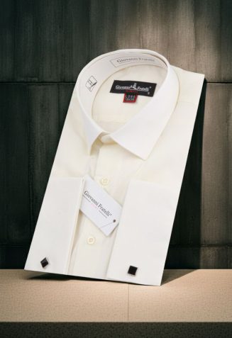 8 D Drop Slim Fit Uzun Kol Double Manşet Düz Renk Erkek Gömlek 3GMK330313SAM