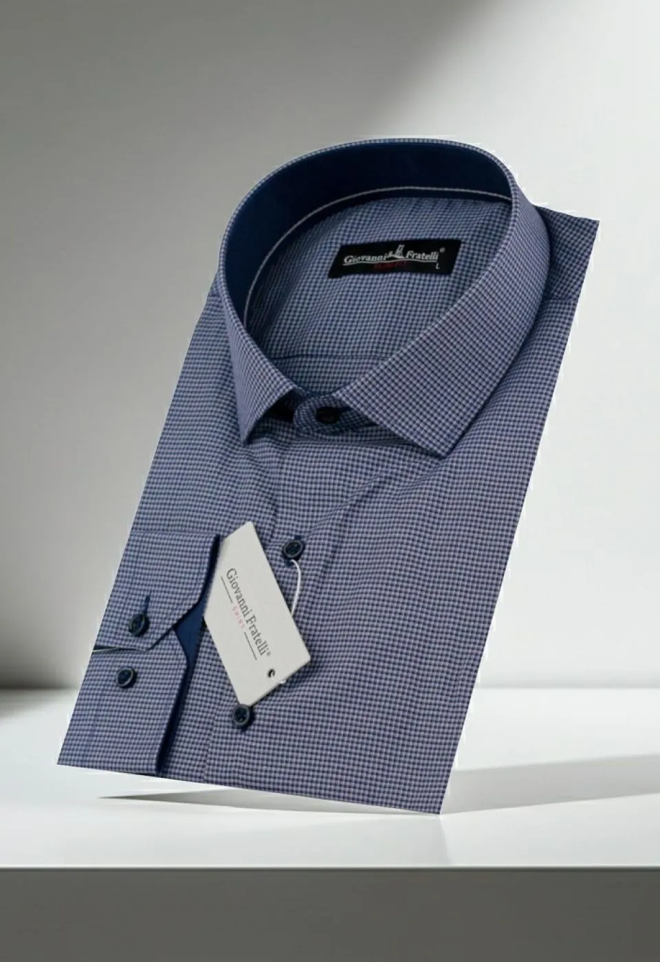 Slim Fit Uzun Kol Desenli Erkek Gömlek 3GMK330314006