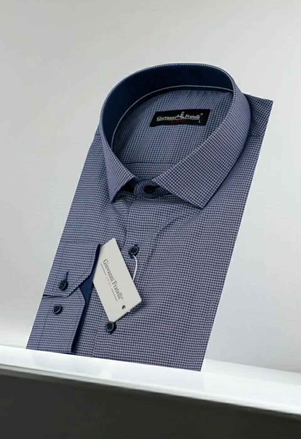Slim Fit Uzun Kol Desenli Erkek Gömlek 3GMK330314006