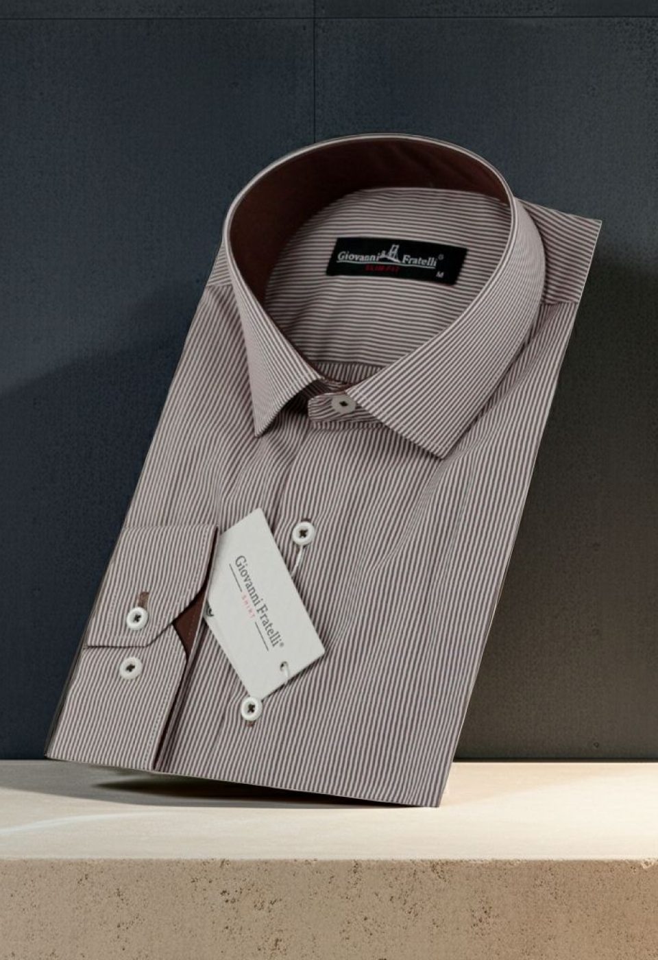 Slim Fit Uzun Kol Desenli Erkek Gömlek 3GMK330314038
