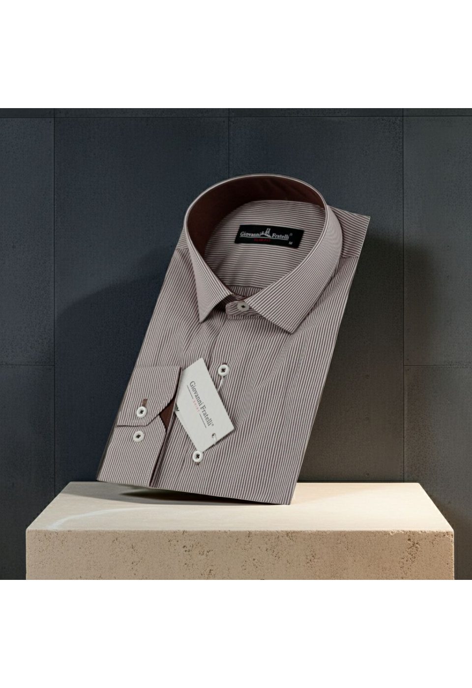 Slim Fit Uzun Kol Desenli Erkek Gömlek 3GMK330314038 - Giovanni Fratelli