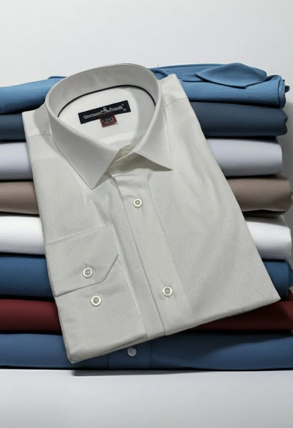 8 Drop Slim Fit Uzun Kol Düz Renk Erkek Gömlek 3GMK320315001