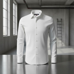 8 Drop Slim Fit Uzun Kol Düz Renk Erkek Gömlek 3GMK320315001
