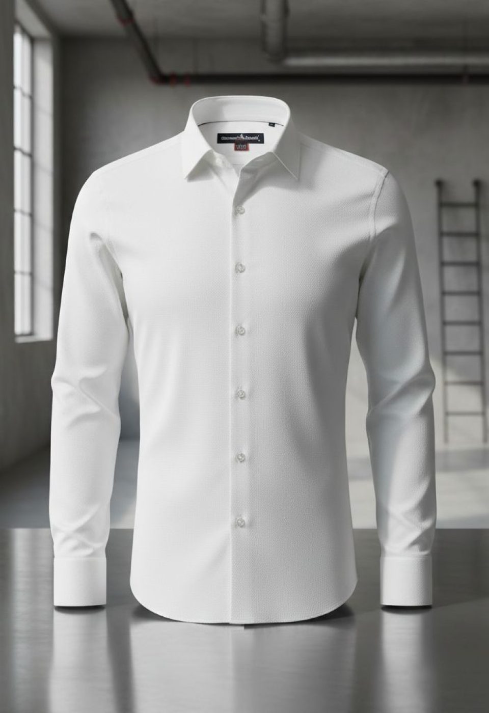 8 Drop Slim Fit Uzun Kol Düz Renk Erkek Gömlek 3GMK320315001